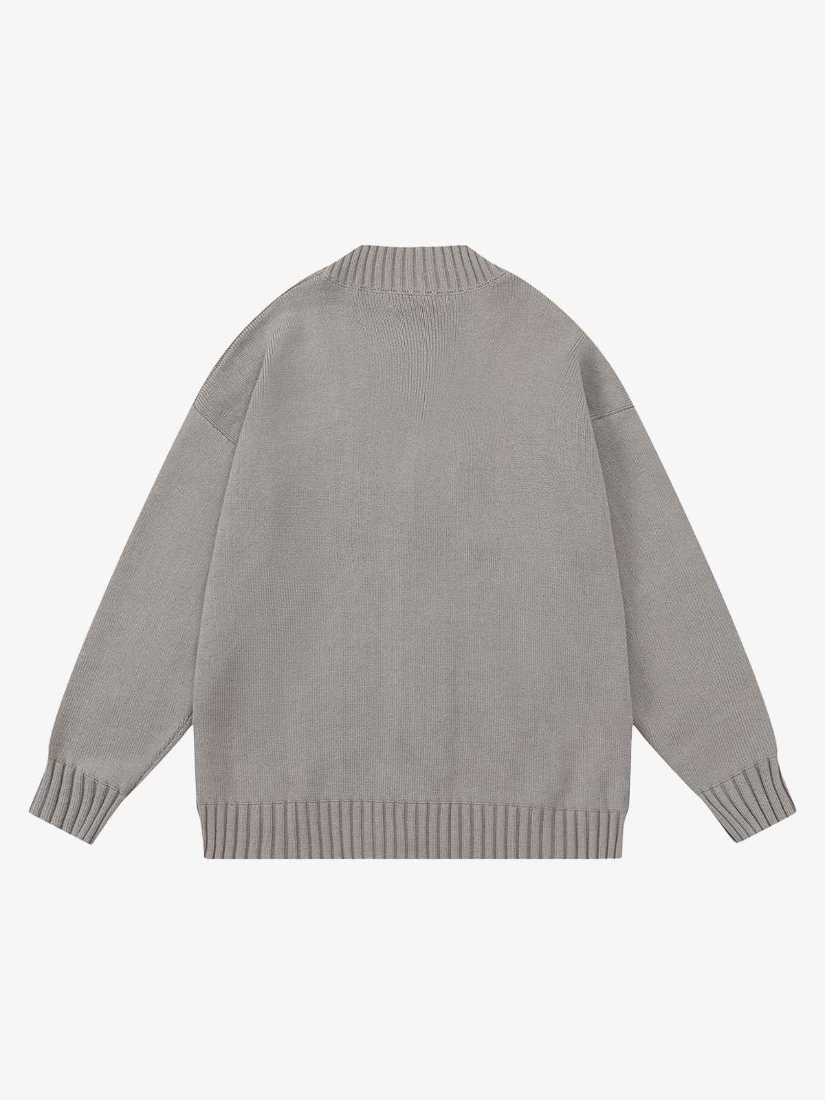 Layered Double V-Neck Ribbed Knit Cardigan