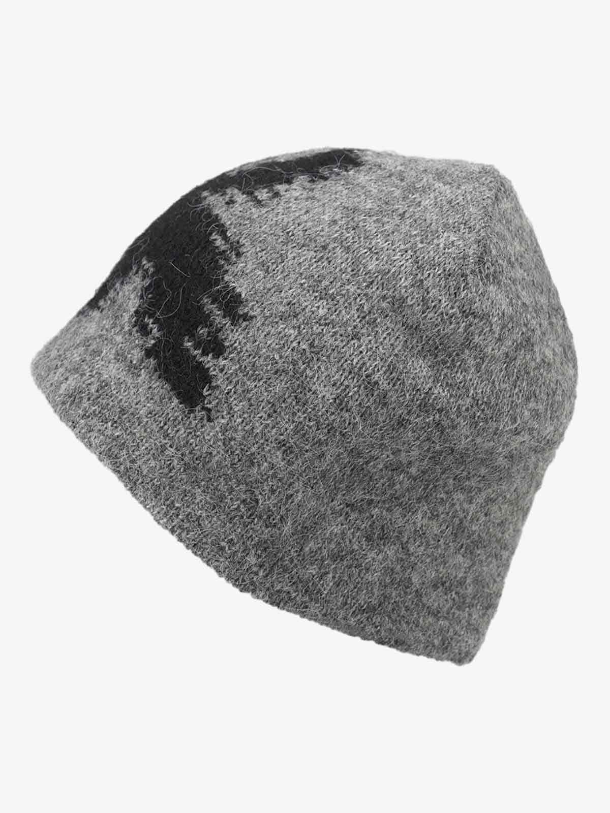 Vintage Fuzzy Cat Pattern Knit Beanie Hat