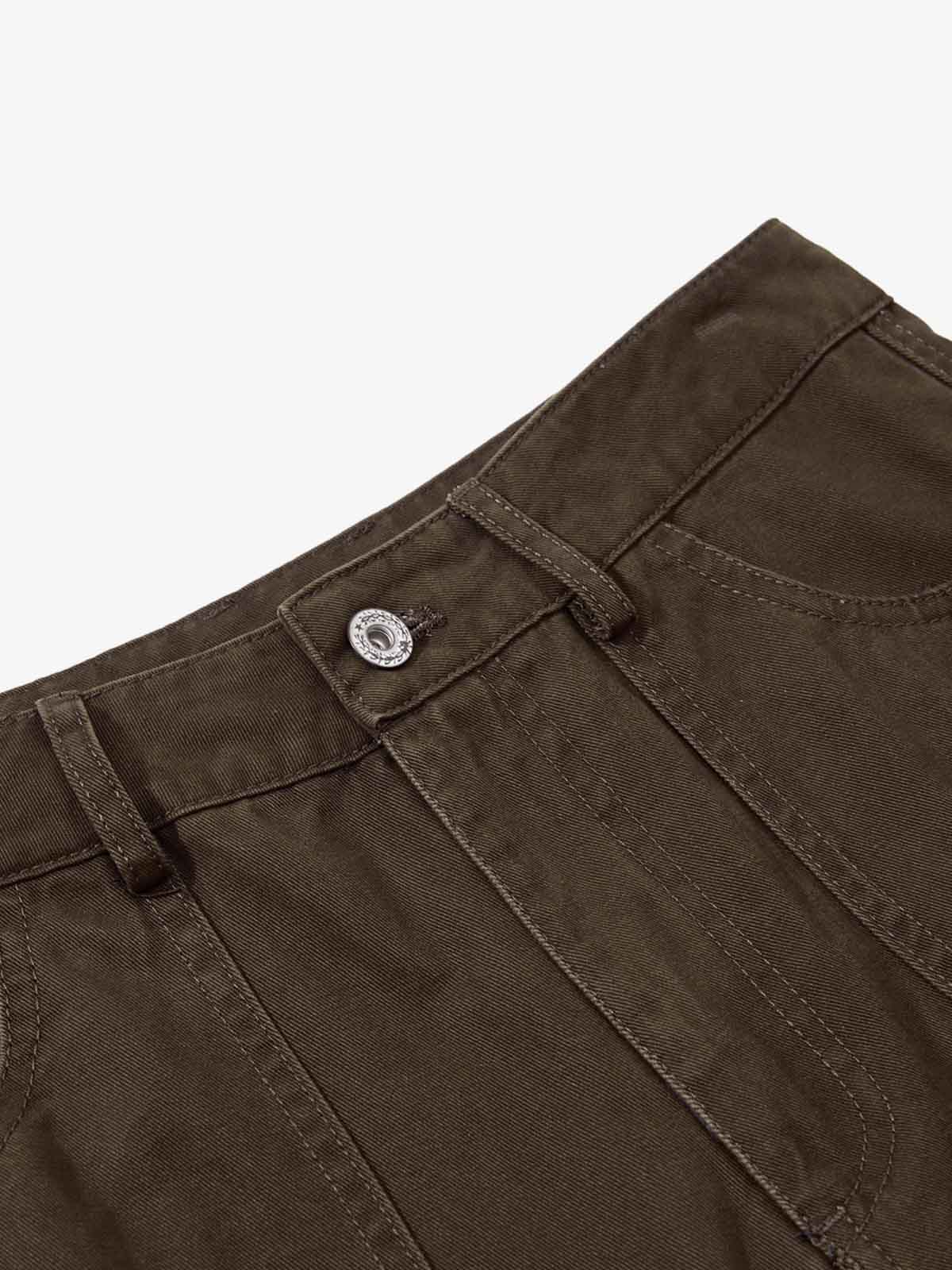 Retro Patchwork Graphic Multi-Pocket Flared Cargo Pants - Luxuryurbanwear