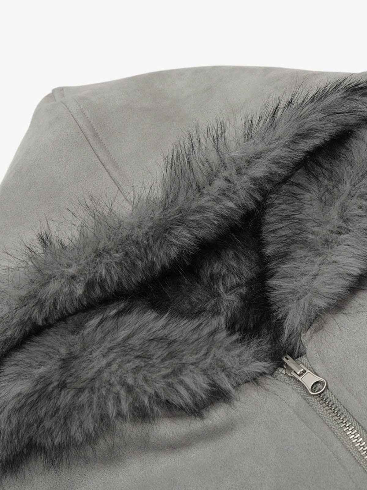 Street Fur Reversible Hooded Jacket - 2493