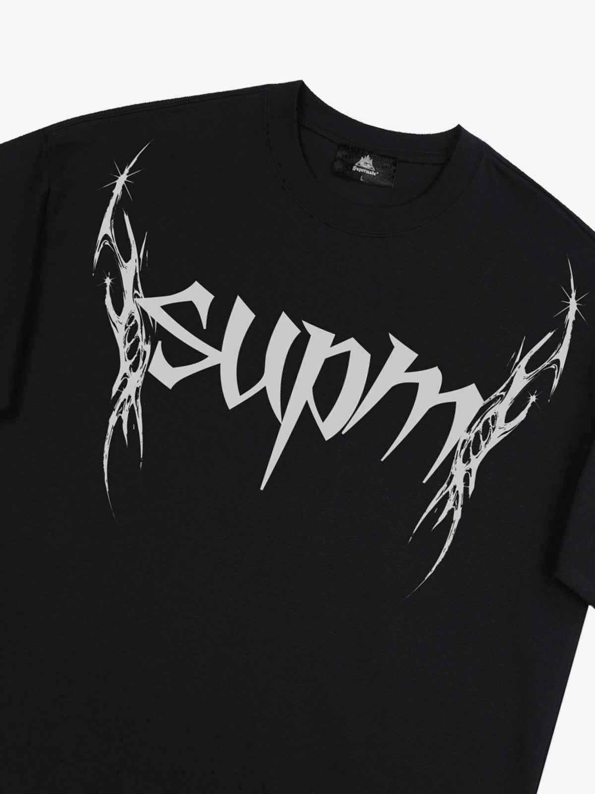 SUPM Gothic Sharp Letter Graphic T-Shirt