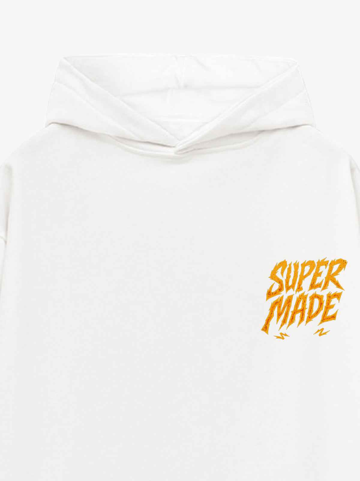 Distressed Graphic Bold Angel Wings Design Hoodie
