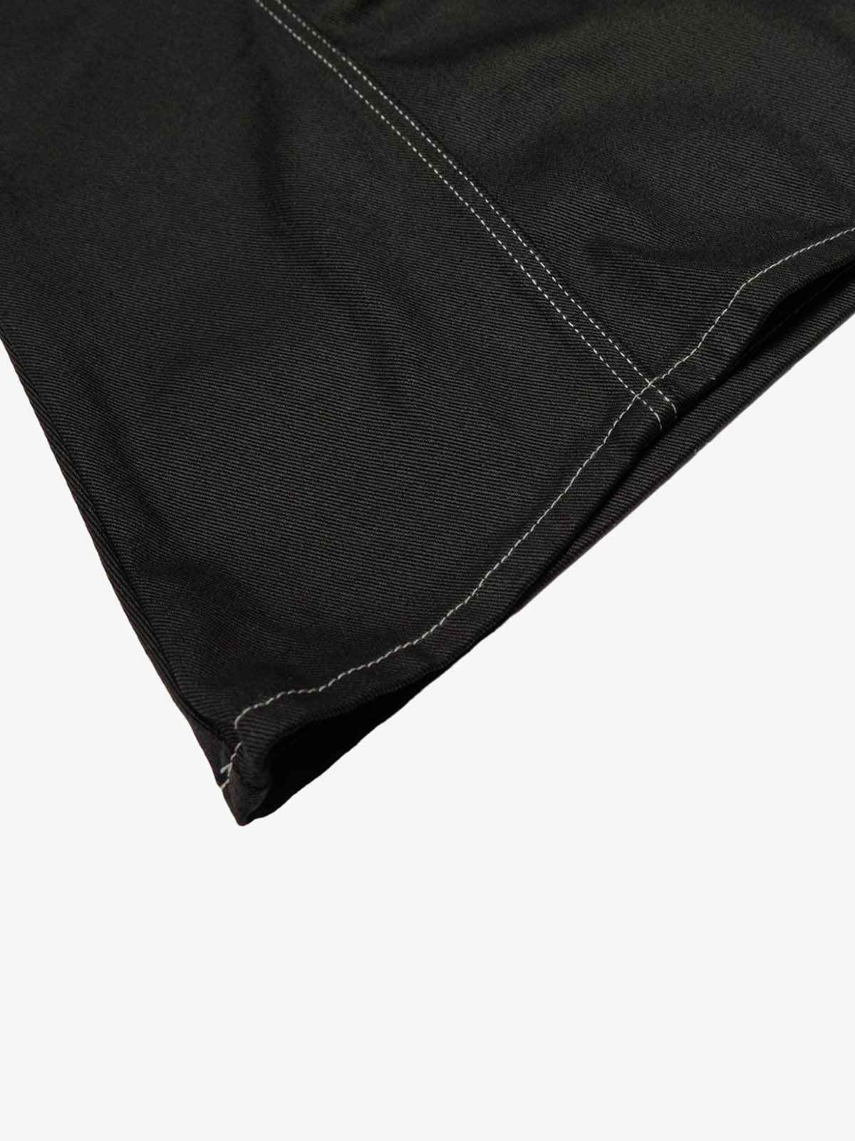 Contrast Stitch High-Waist Wide-Leg Barrel Jeans