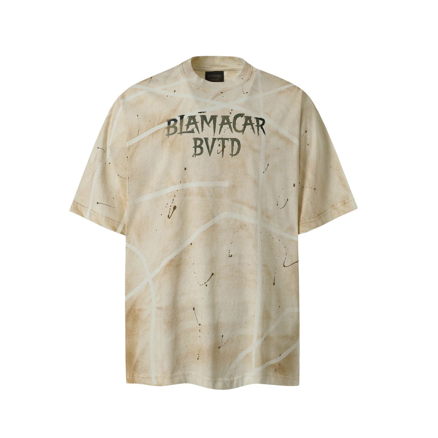 Marble Street Print | Distressed T-Shirt - Luxuryurbanwear