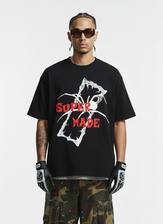 Gothic Spider Graphic T-Shirt - Luxuryurbanwear