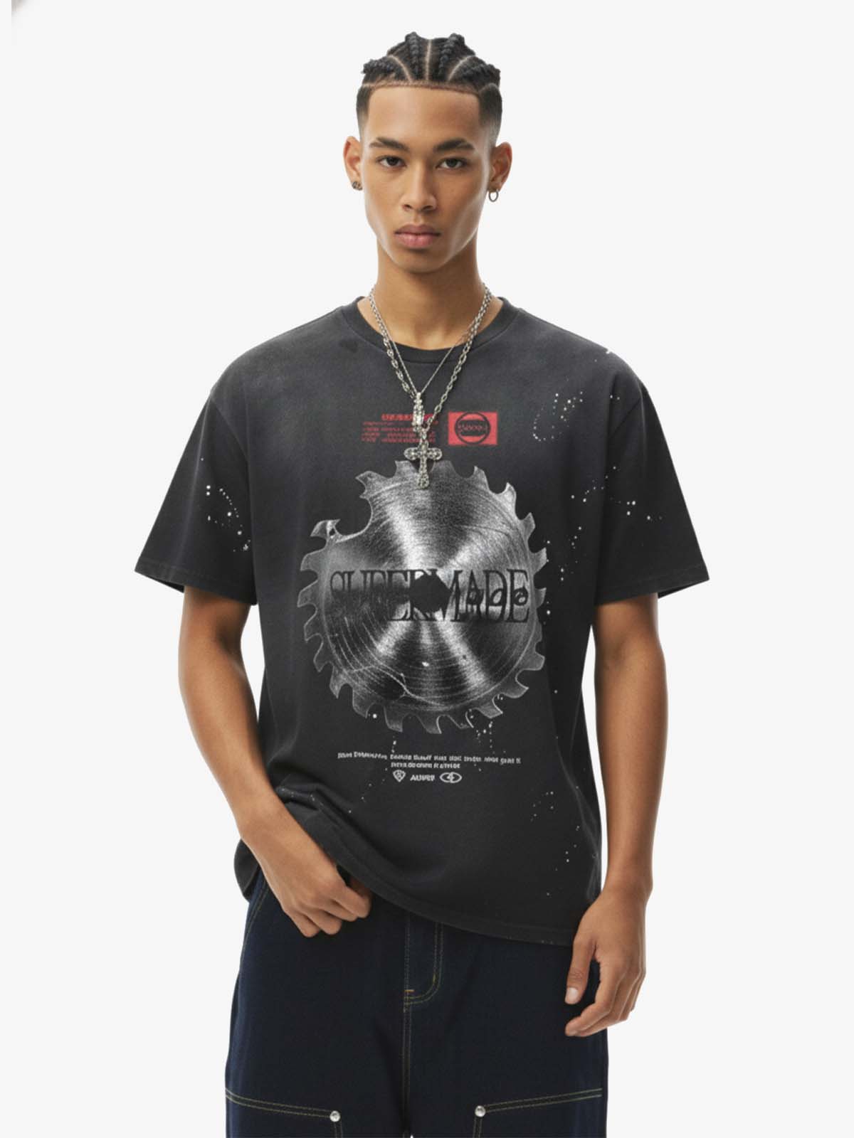 Industrial Saw Blade Graphic T-Shirt - Luxuryurbanwear