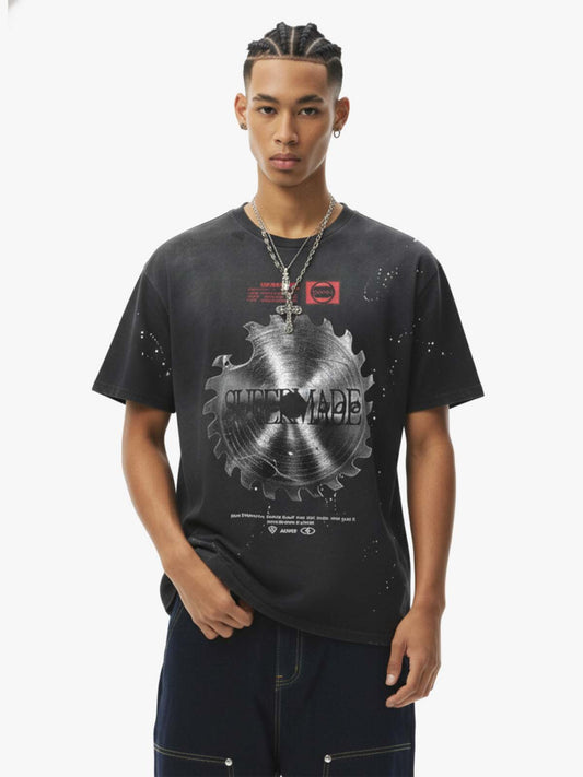 Industrial Saw Blade Graphic T-Shirt - Luxuryurbanwear