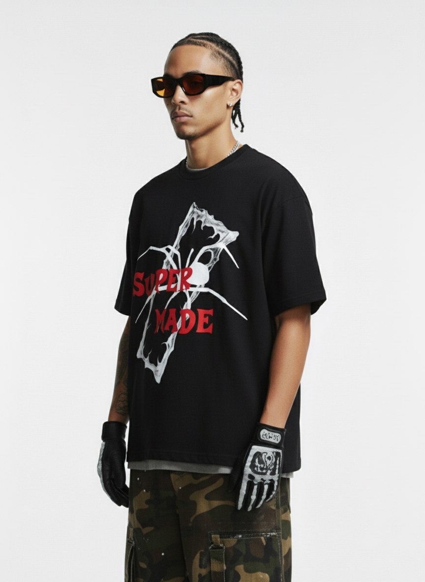 Gothic Spider Graphic T-Shirt - Luxuryurbanwear