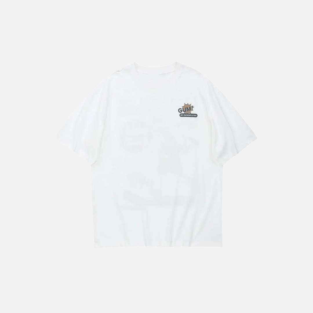 Japanese Style Kanji Graphic Print Short Sleeve T-Shirt - Luxuryurbanwear