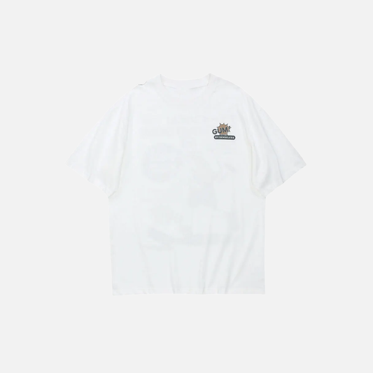 Japanese Style Kanji Graphic Print Short Sleeve T-Shirt - Luxuryurbanwear