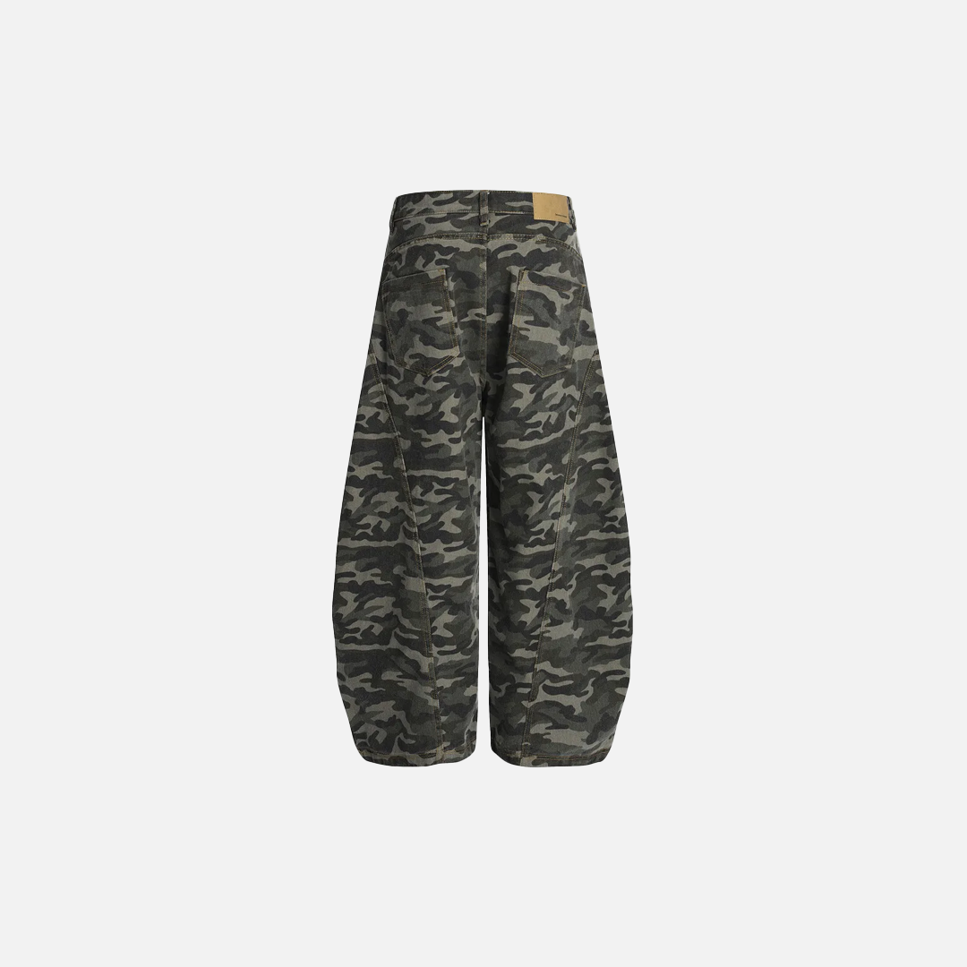 Trendy Retro Camouflage Loose Wide Leg Pants - Luxuryurbanwear
