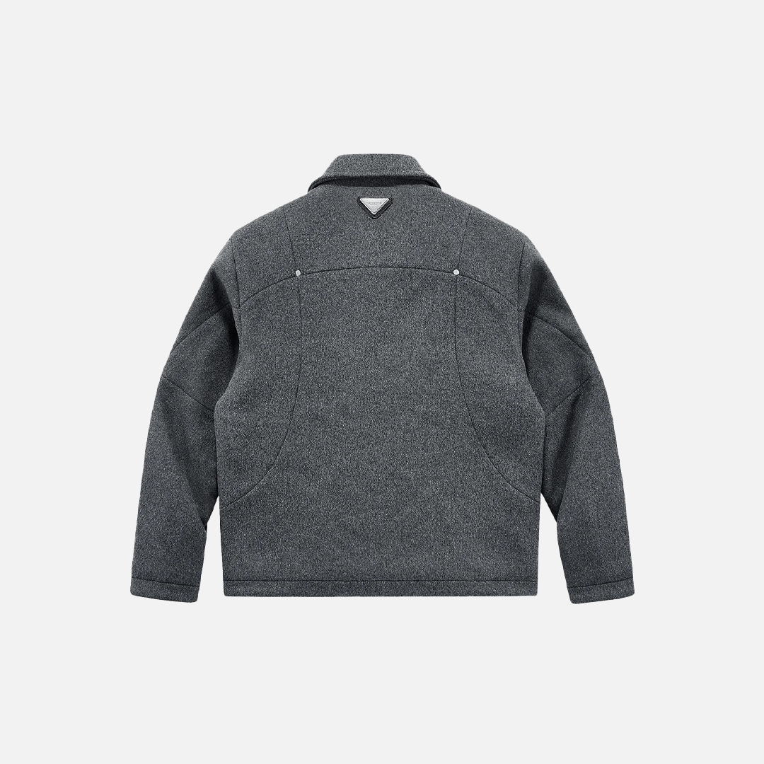 Insulated Warm Woolen Casual Flip Collar Jacket - Luxuryurbanwear