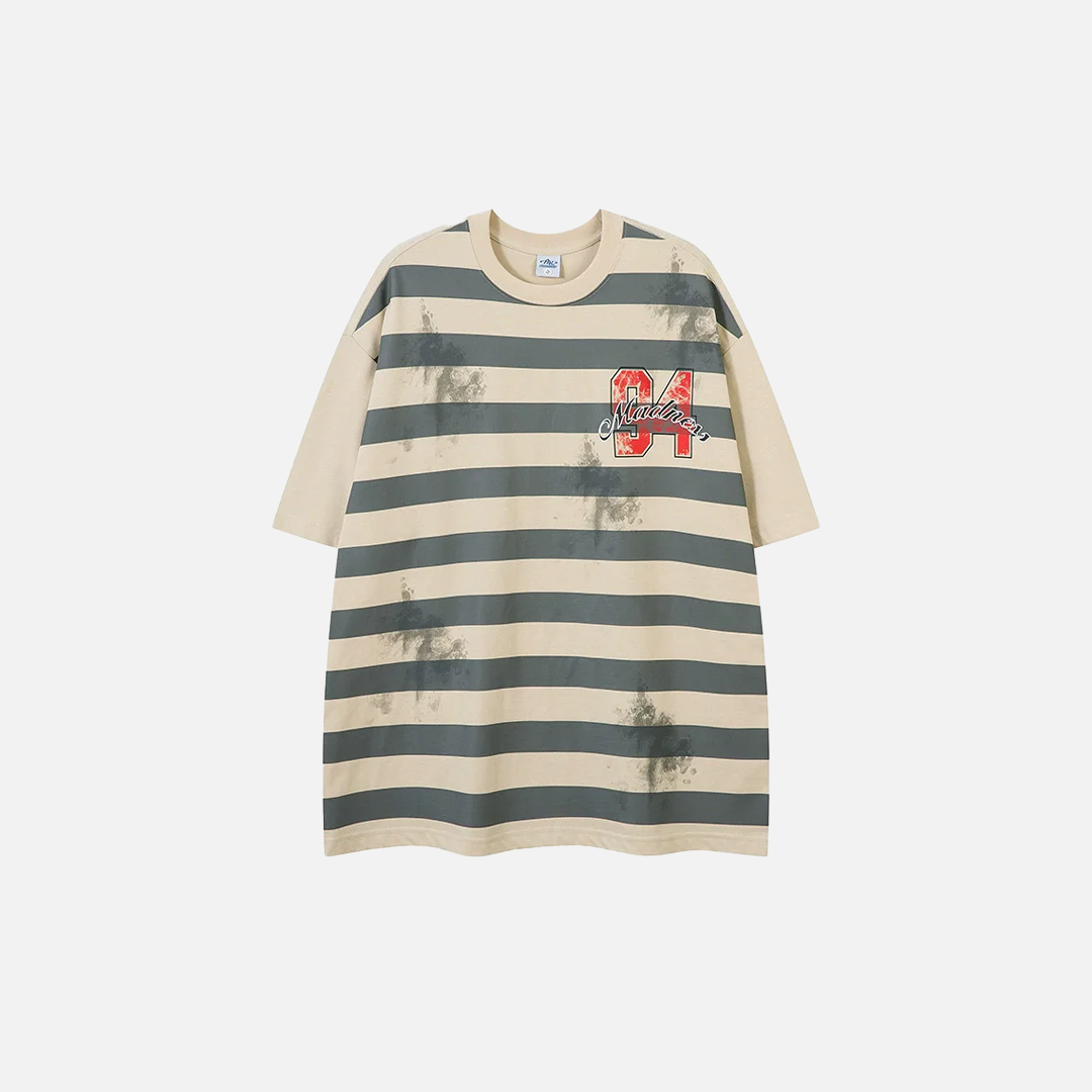 Investment Piece Striped Short Sleeve Cotton T-Shirt - Luxuryurbanwear