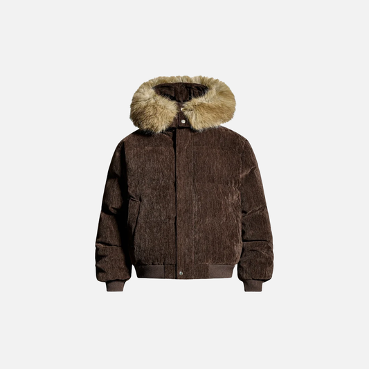 Elevated High Street Hooded Faux Fur Jacket - Luxuryurbanwear