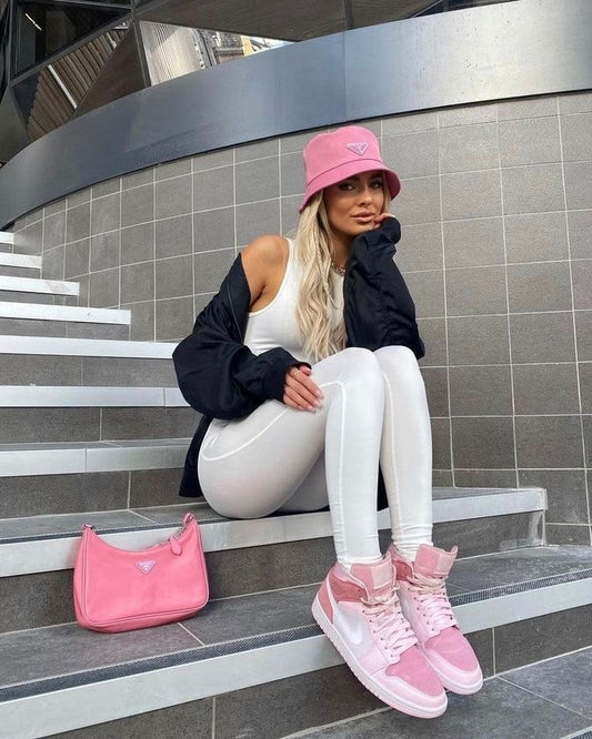 Custom Air Jordan 1 Digital Pink Sneakers - Luxuryurbanwear