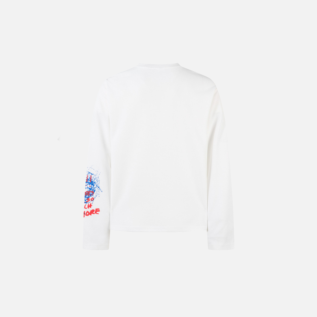 Graffiti Smiley Face Print Plaid Long Sleeve T-Shirt - Luxuryurbanwear