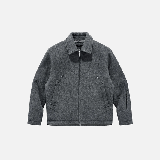 Insulated Warm Woolen Casual Flip Collar Jacket - Luxuryurbanwear