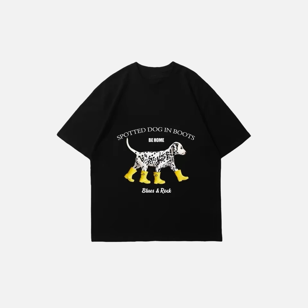 Y2K Soft Cotton Loose Fit Dog T-Shirt - Luxuryurbanwear