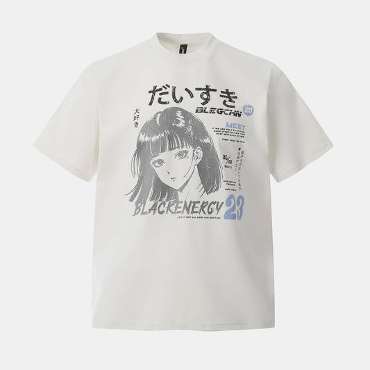 Anime Girl | Oversized T-shirt - Luxuryurbanwear