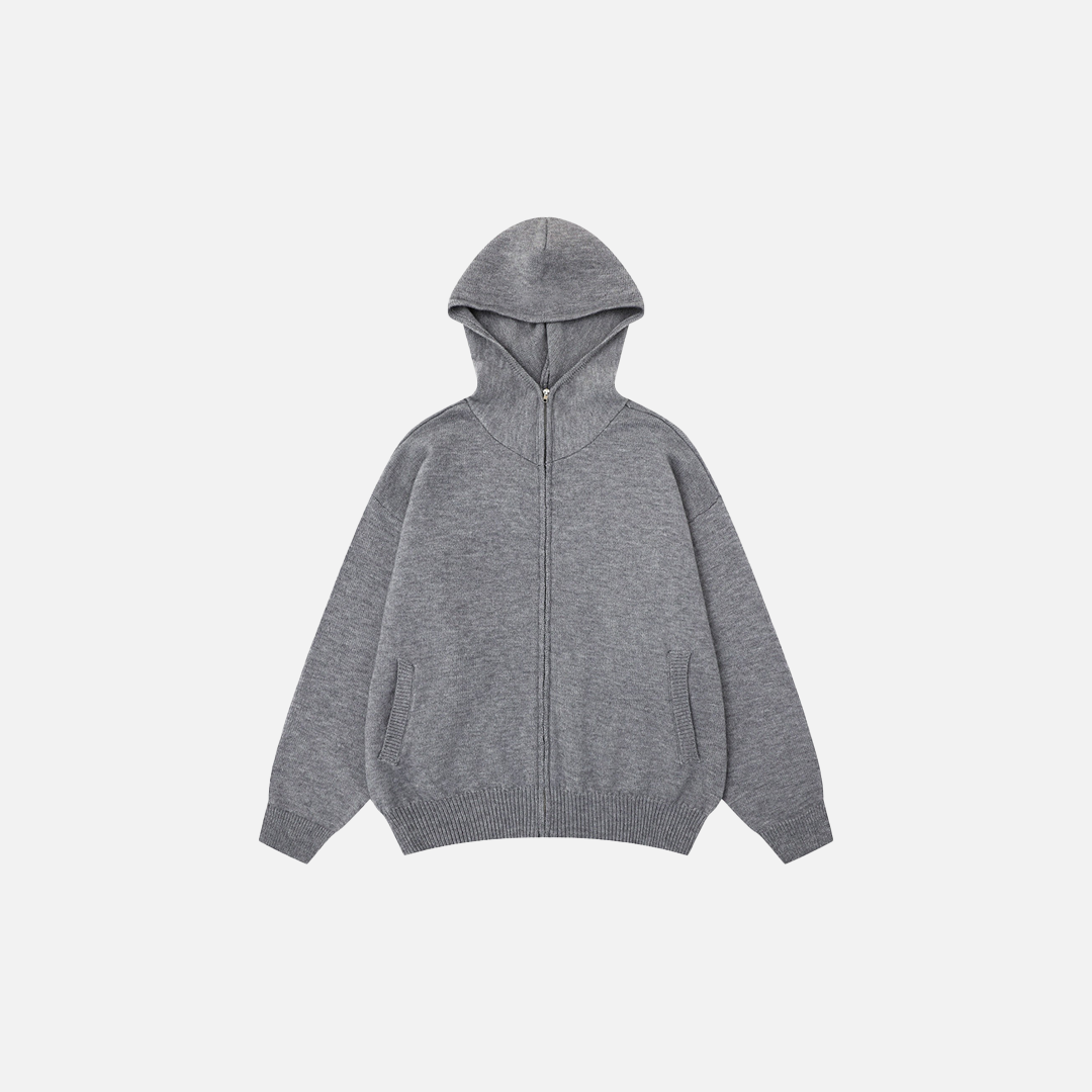 Retro Cozy Knit Hooded Sweatshirt & Short - Luxuryurbanwear
