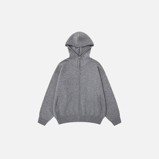 Retro Cozy Knit Hooded Sweatshirt & Short - Luxuryurbanwear