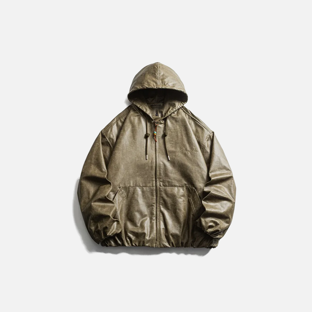 Streetwear Loose Casual Leather PU Jacket - Luxuryurbanwear