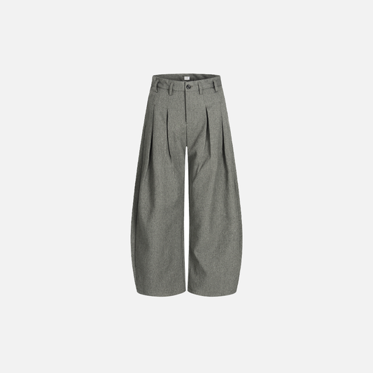 Investment Piece Pleated Wide Leg Classic Pants - Luxuryurbanwear