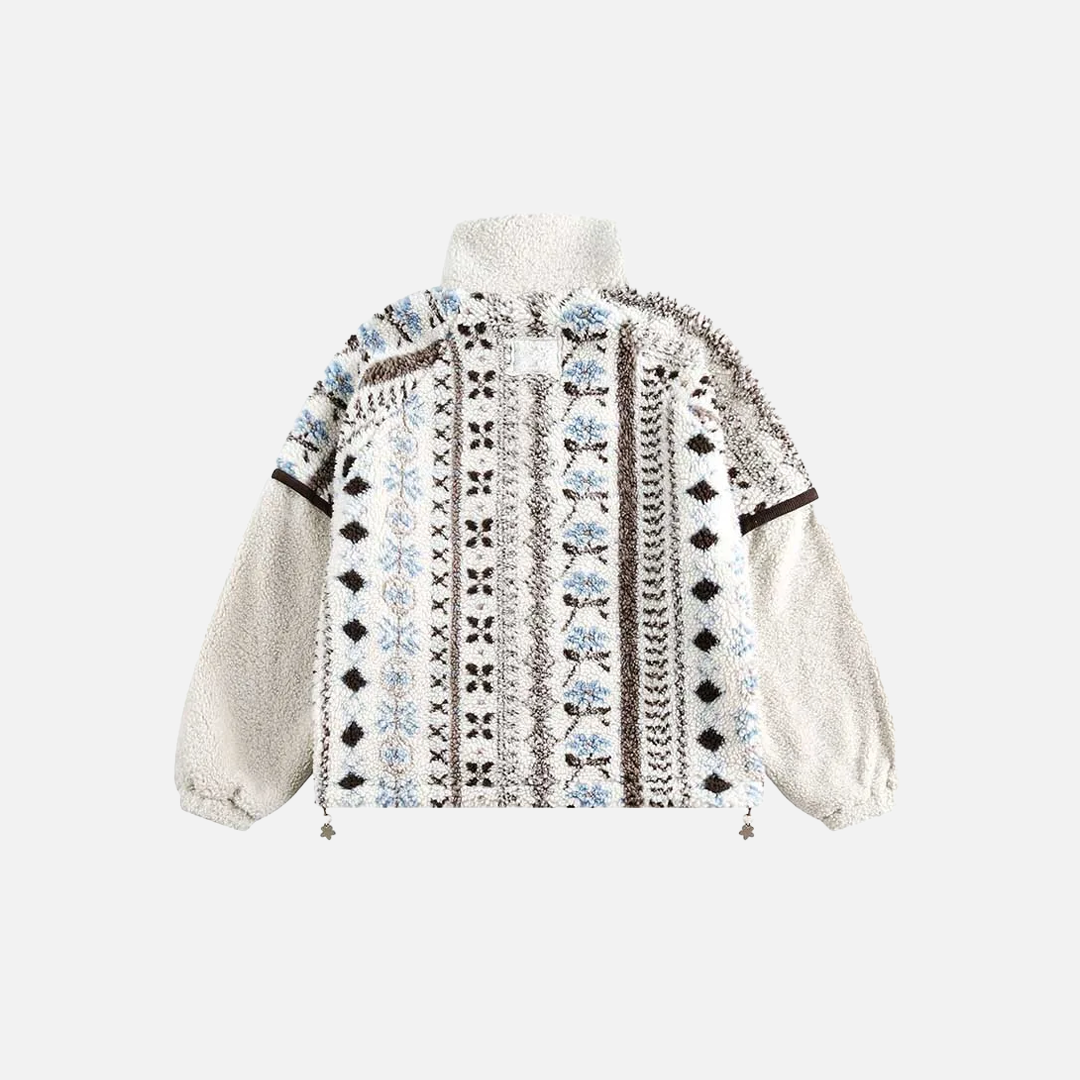 Cozy Oversized Plush Natonal Style Fur Jacket - Luxuryurbanwear