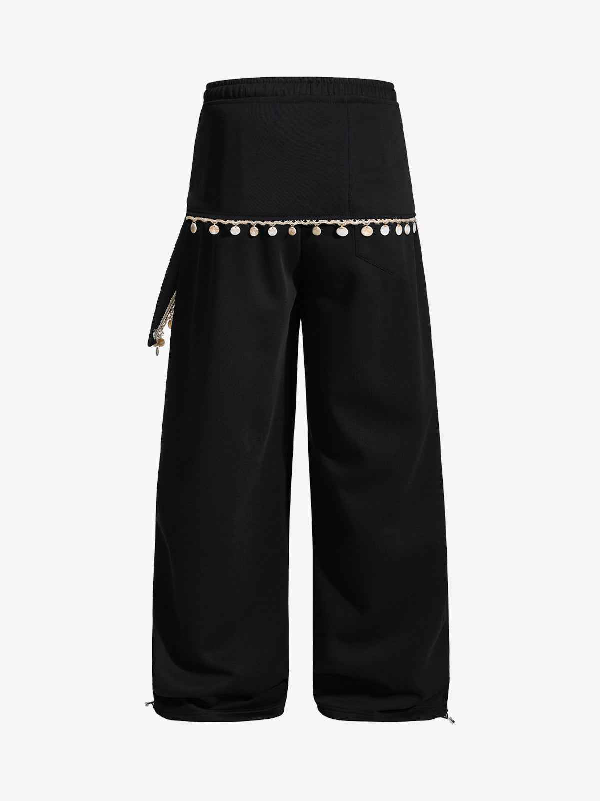 Street Detachable Flap Lace-up Jogger Pants