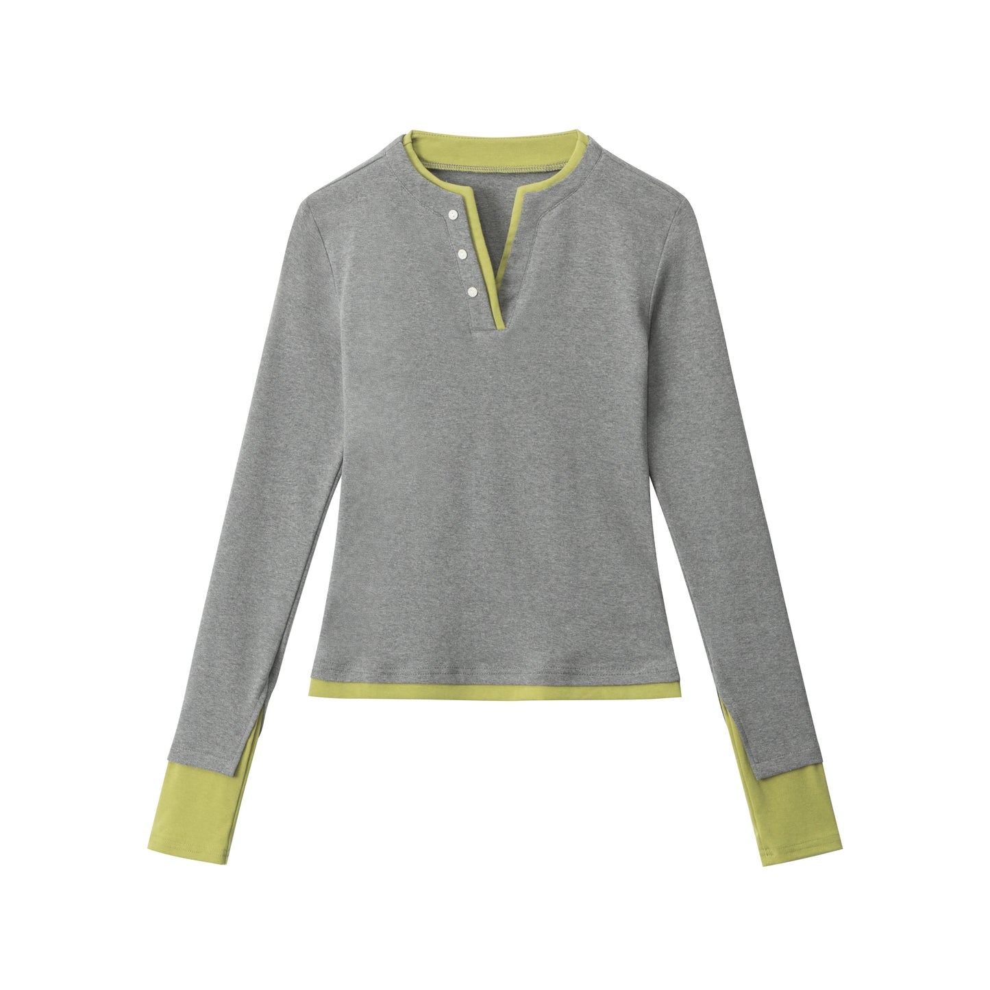 CONTRAST EDGE | Color-Trim Henley Duo - Luxuryurbanwear
