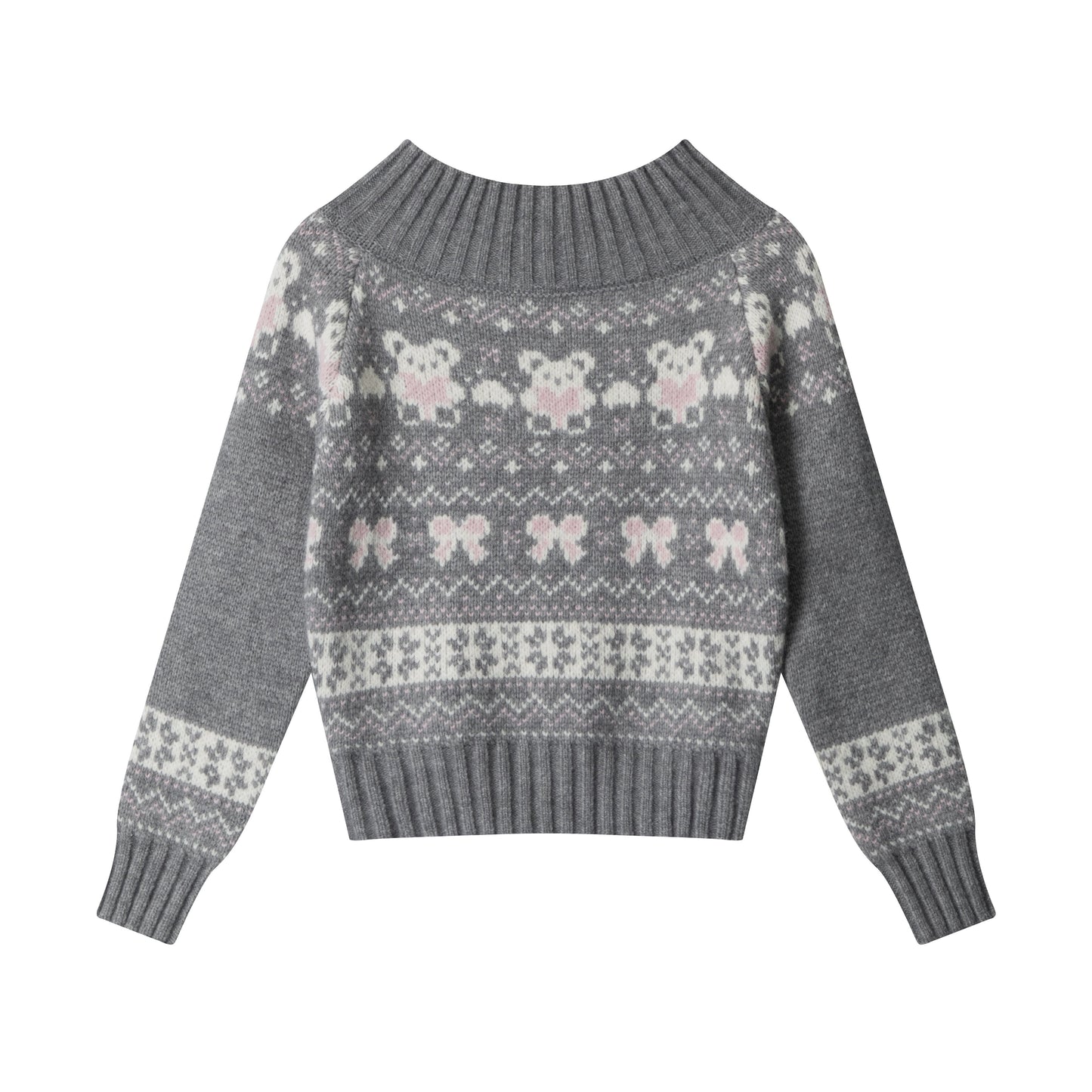 Kitten Knit | Fair Isle Cropped Sweater - Luxuryurbanwear