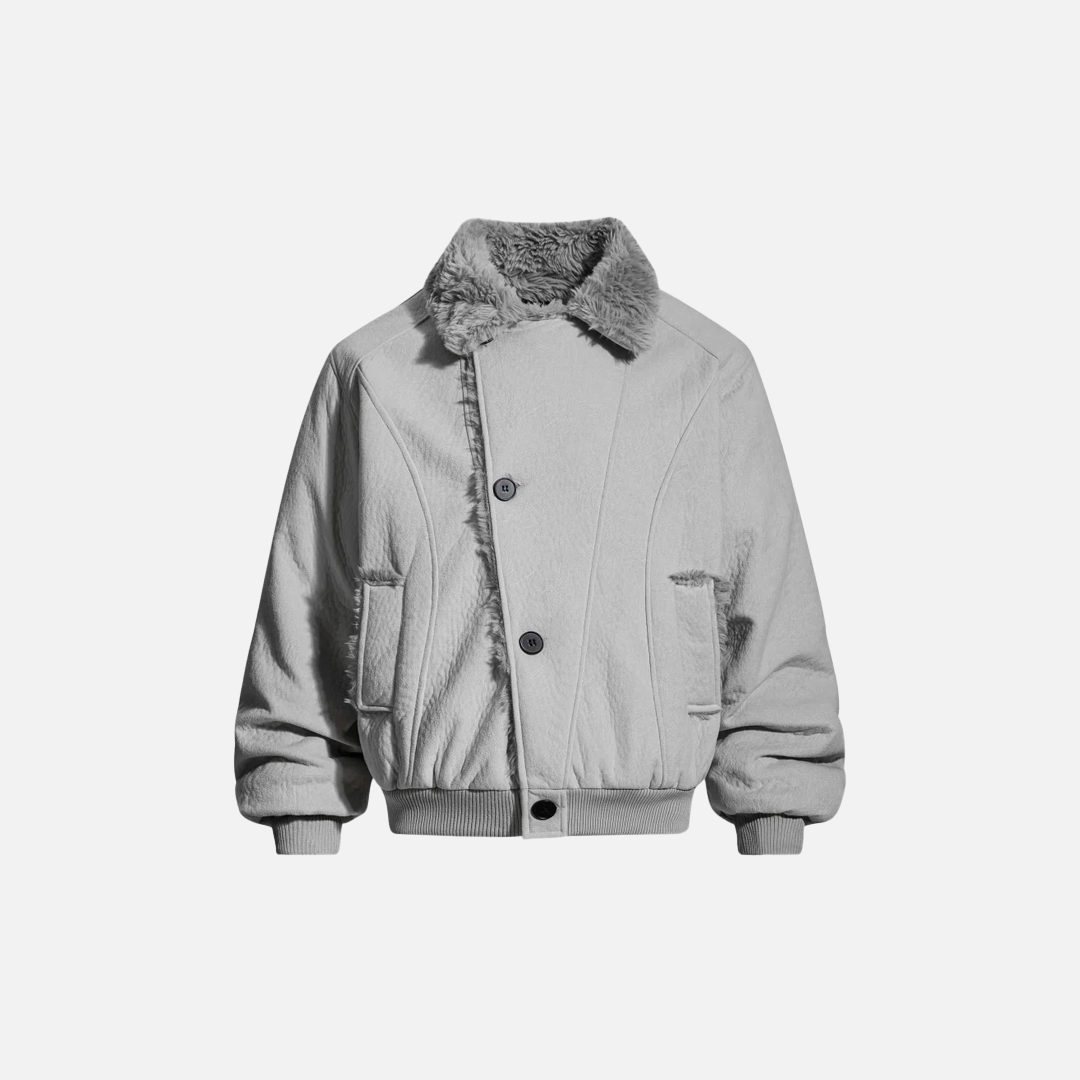 Comfortable High Street Fur Collar Jacket - Luxuryurbanwear