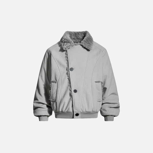 Comfortable High Street Fur Collar Jacket - Luxuryurbanwear