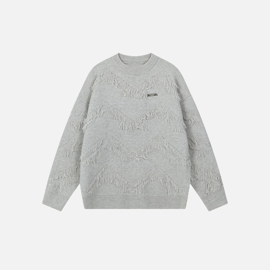 Fashionable Jacquard Crewneck Knitted Sweater - Luxuryurbanwear