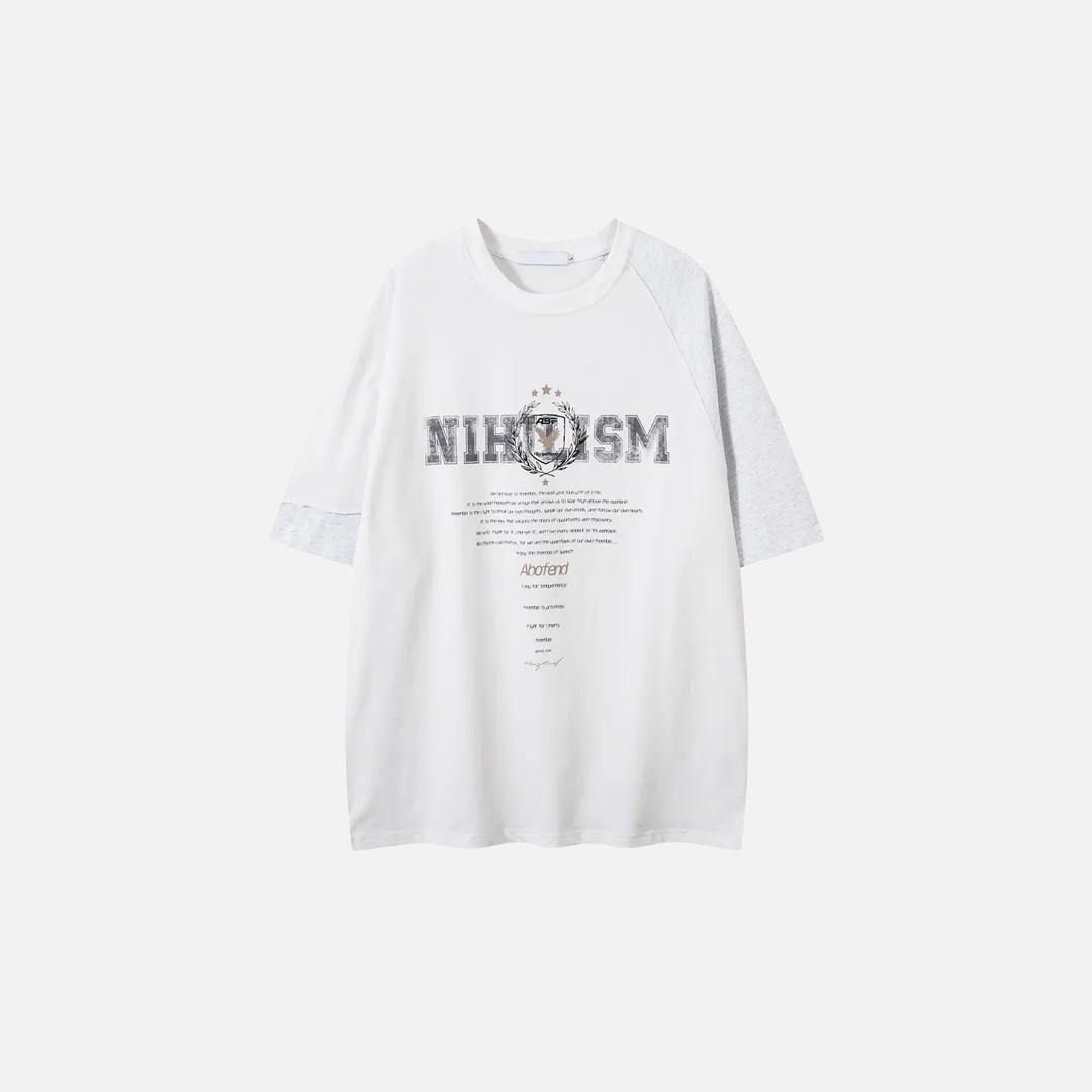 Long-lasting Graphic Patchwork Hip Hop Sport T-Shirt - Luxuryurbanwear