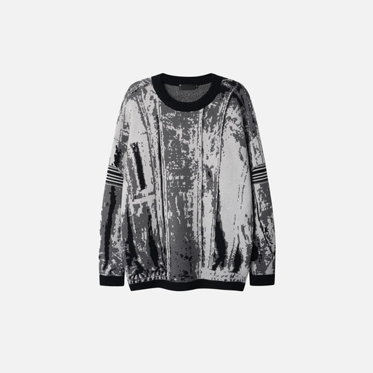 Shadow Knitted Grunge Hip Hop Sweater - Luxuryurbanwear