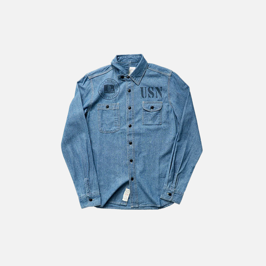 Insulated Streetwear Monroe Denim Long Sleeve Shirt - Luxuryurbanwear