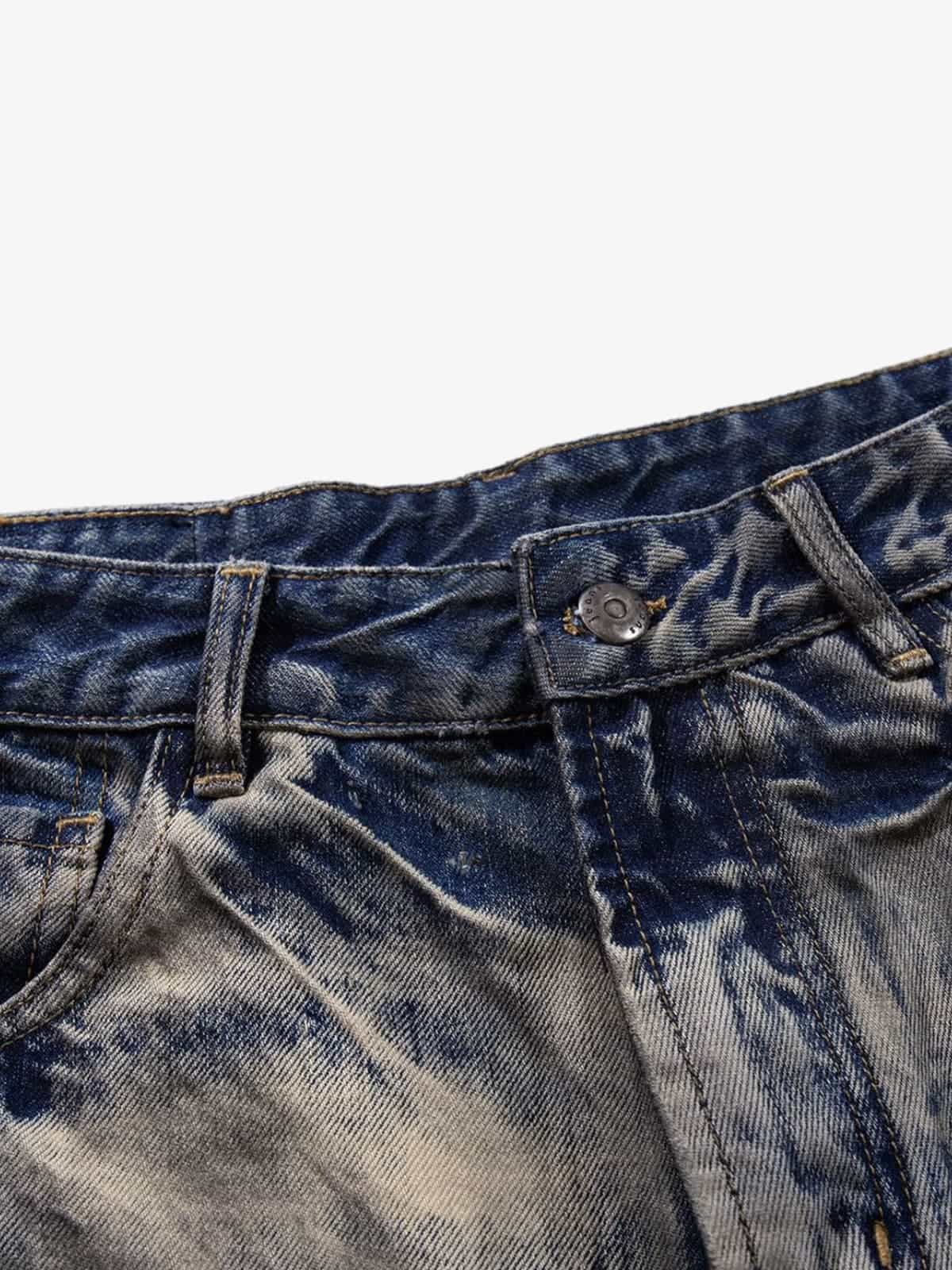 Vintage Acid Wash Tie-Dye Jeans - Luxuryurbanwear