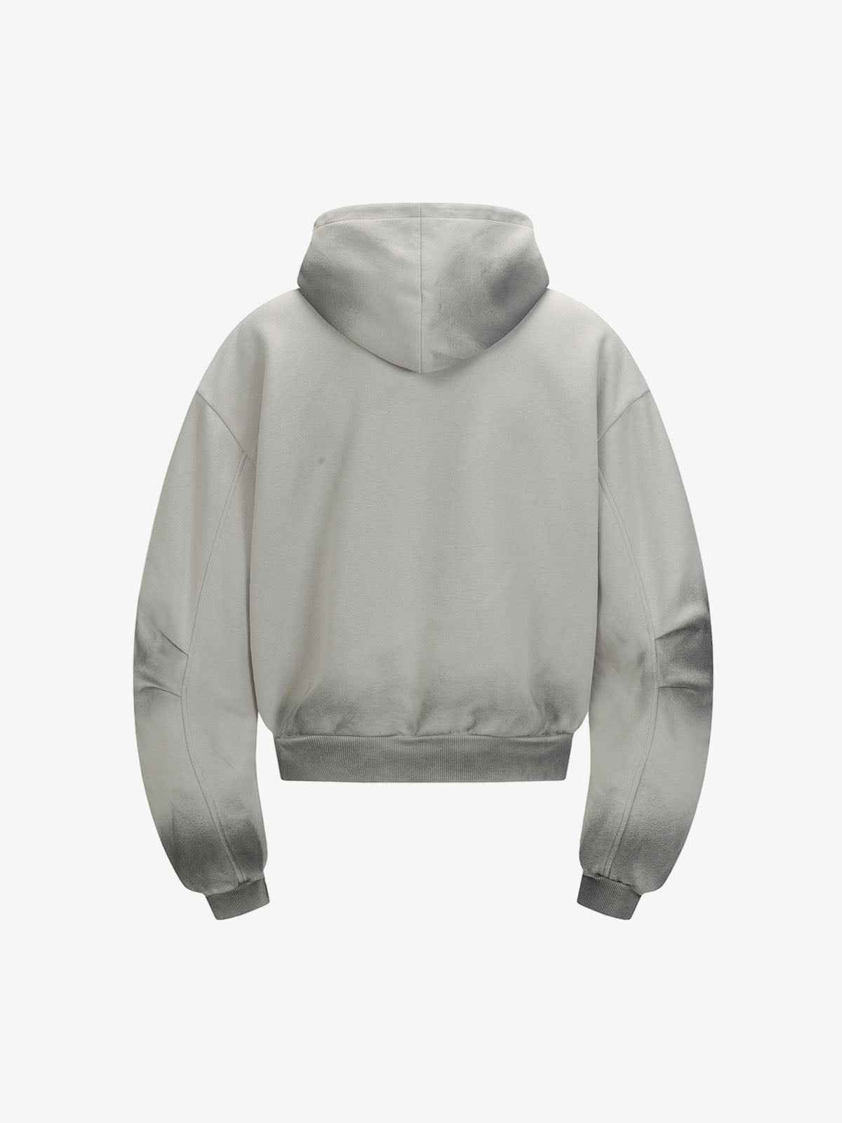 Vintage Washed Half Zip Pocket Dirty Dye Hoodie