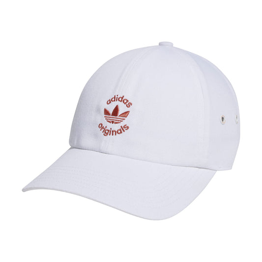 adidas Originals Womens Union Relaxed Fit Adjustable Strapback Cap White/Magic Earth Red One Size