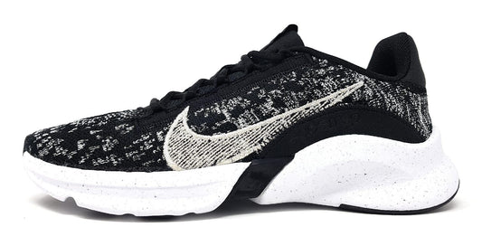 Nike Womens SuperRep Go 3 Next Nature Training Shoes Black Metallic Silver White 8