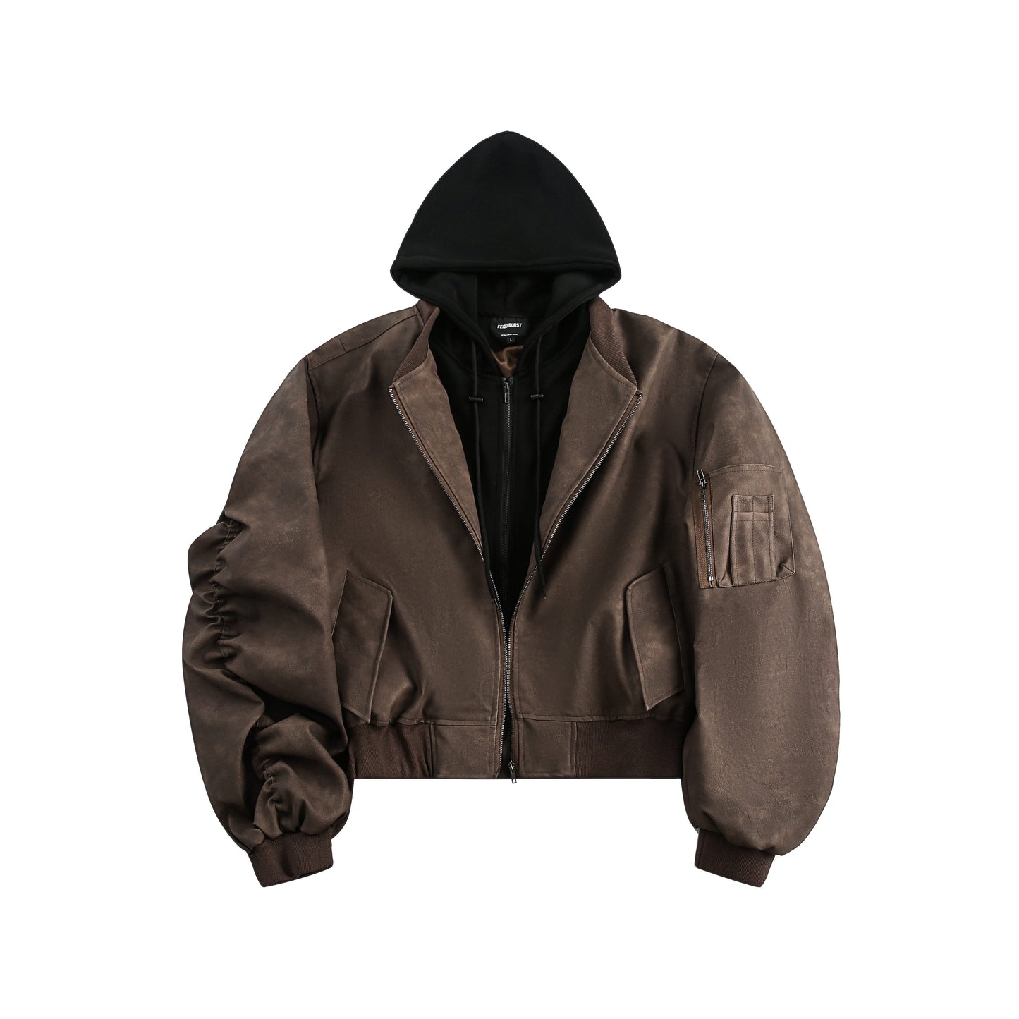Techwear Style | Layered Hooded Bomber Jacket - Luxuryurbanwear