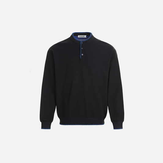 Breathable Stylish Loose Fit Button-Up Sweatshirt - Luxuryurbanwear