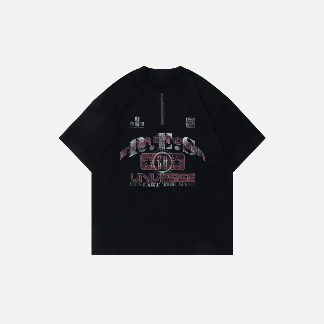 Bold Graphic Oversized Punk Gothic Short Sleeve T-Shirt - Luxuryurbanwear