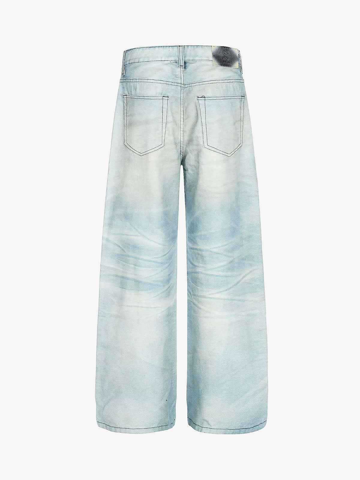 Vintage Whisker Wash Denim Jeans