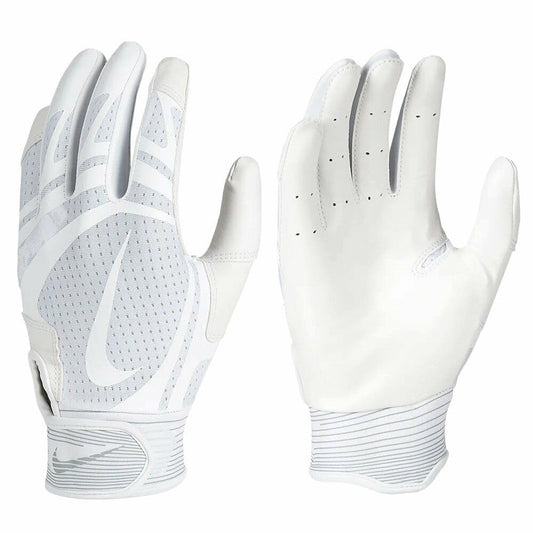 Nike Alpha Huarache Edge Batting Gloves - Unisex - 1 Pair (White/White - XX-Large)