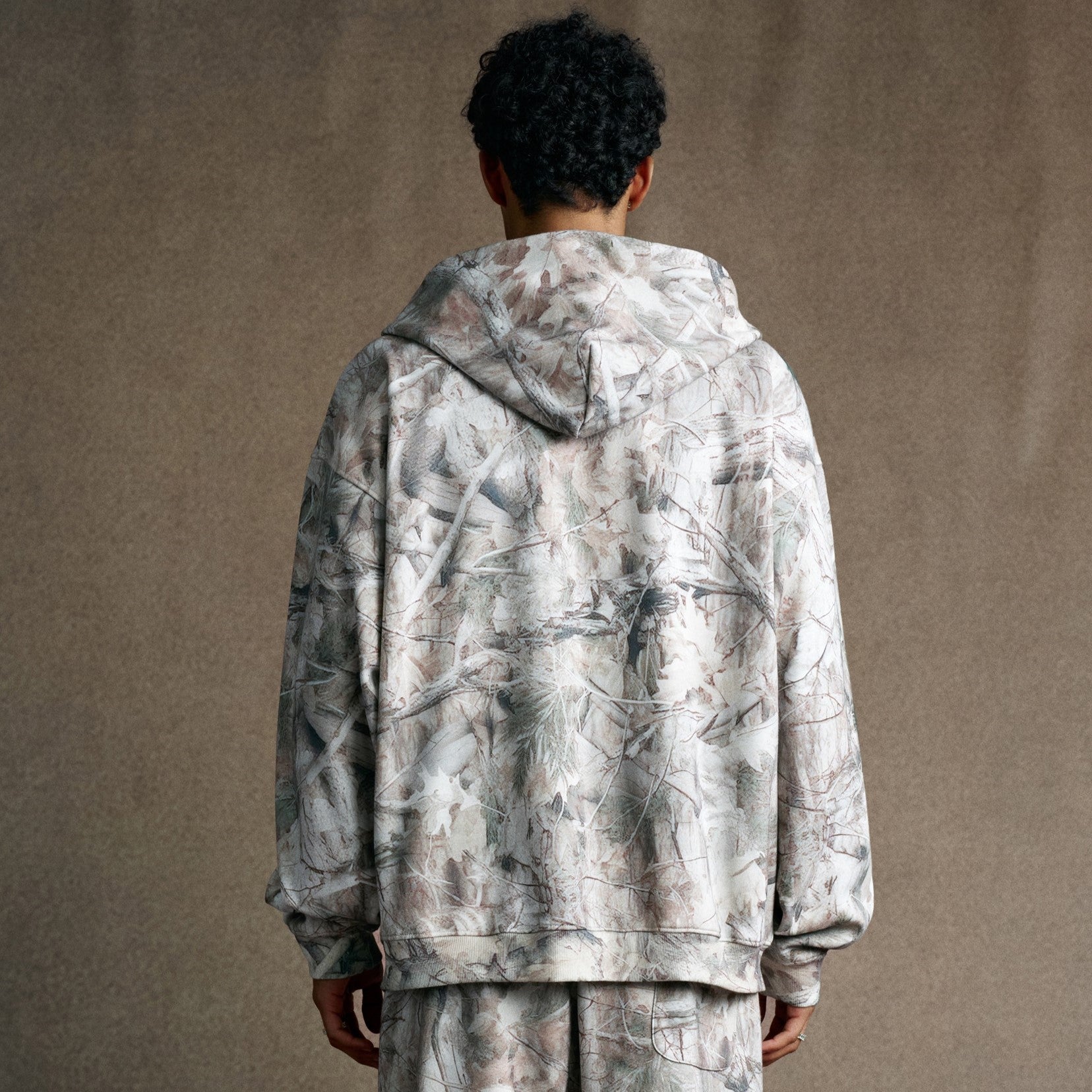 Forest Camo | Oversized Zip-Up Hoodie - Luxuryurbanwear