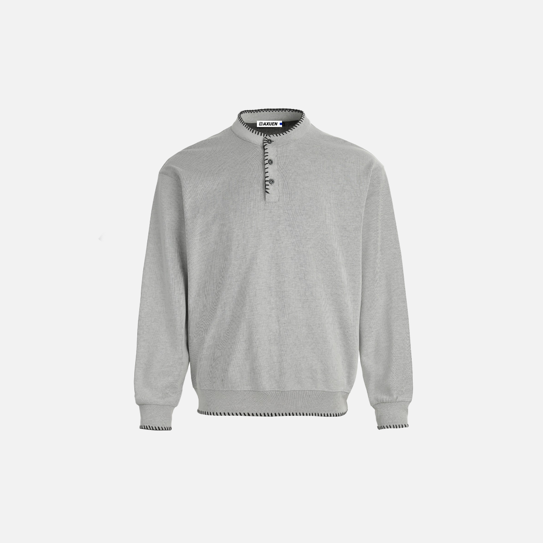 Breathable Stylish Loose Fit Button-Up Sweatshirt - Luxuryurbanwear