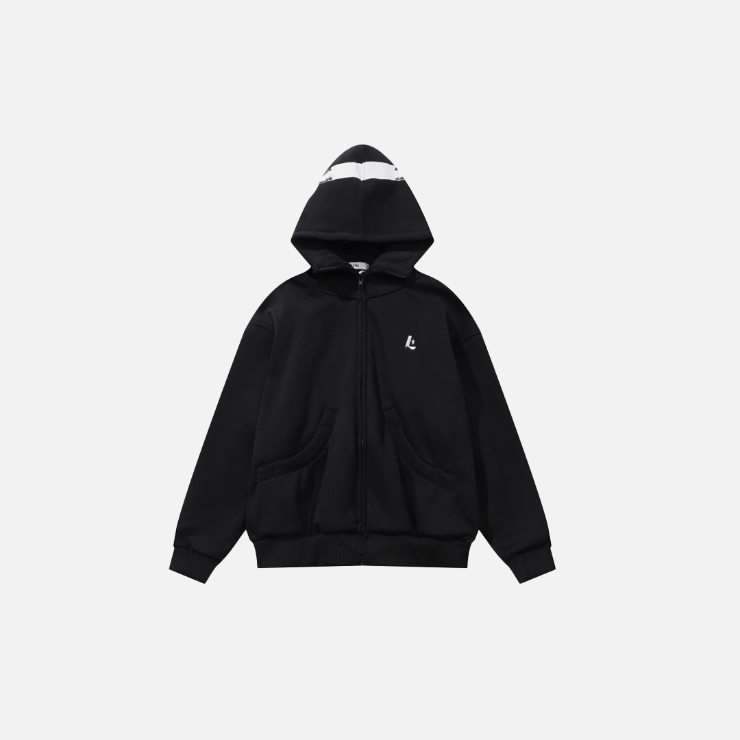 Winter Cozy Fleece Zip-Up Hooded Cotton Sweatshirt - Luxuryurbanwear