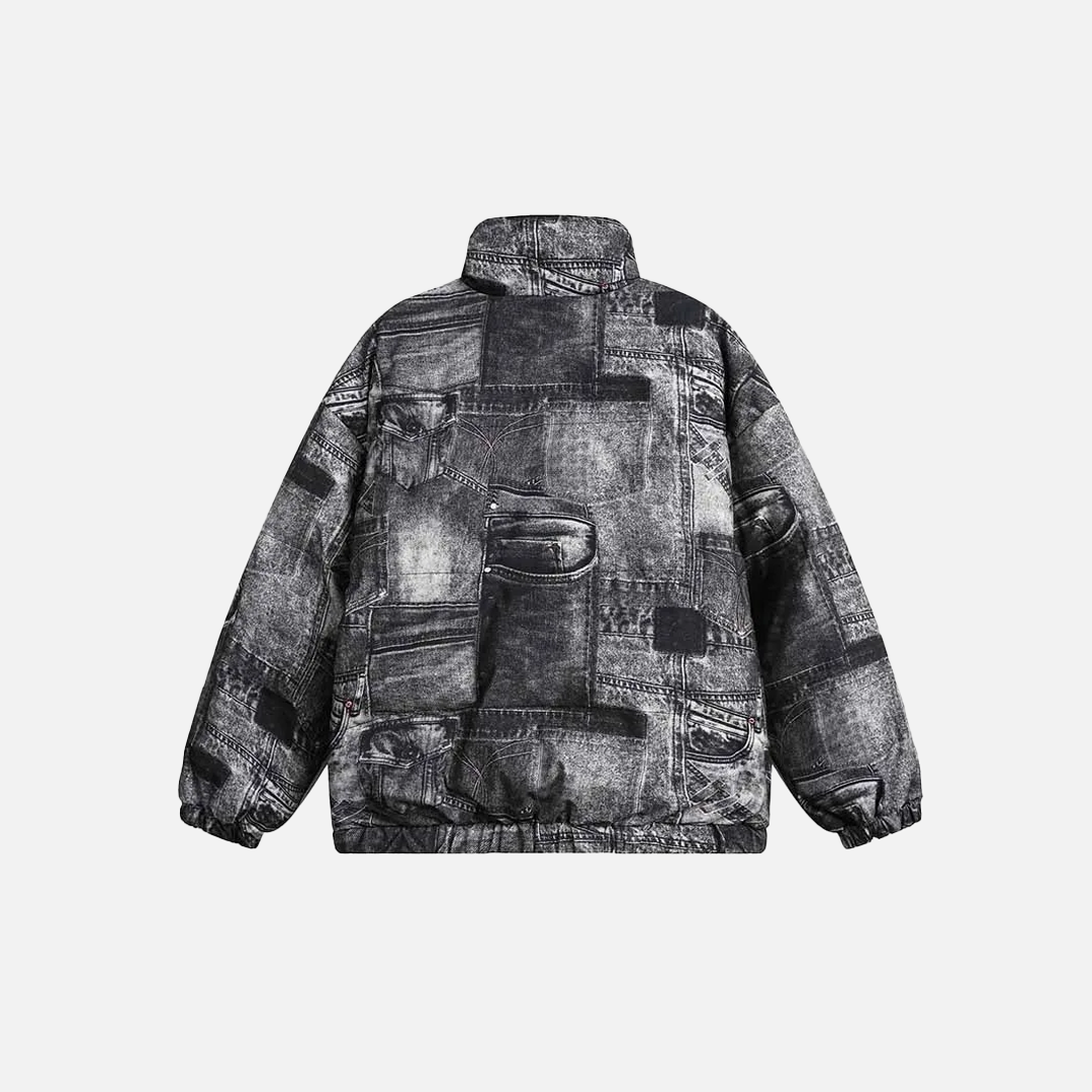Minimalist Graffiti Printed Loose Hip Hop Jacket - Luxuryurbanwear